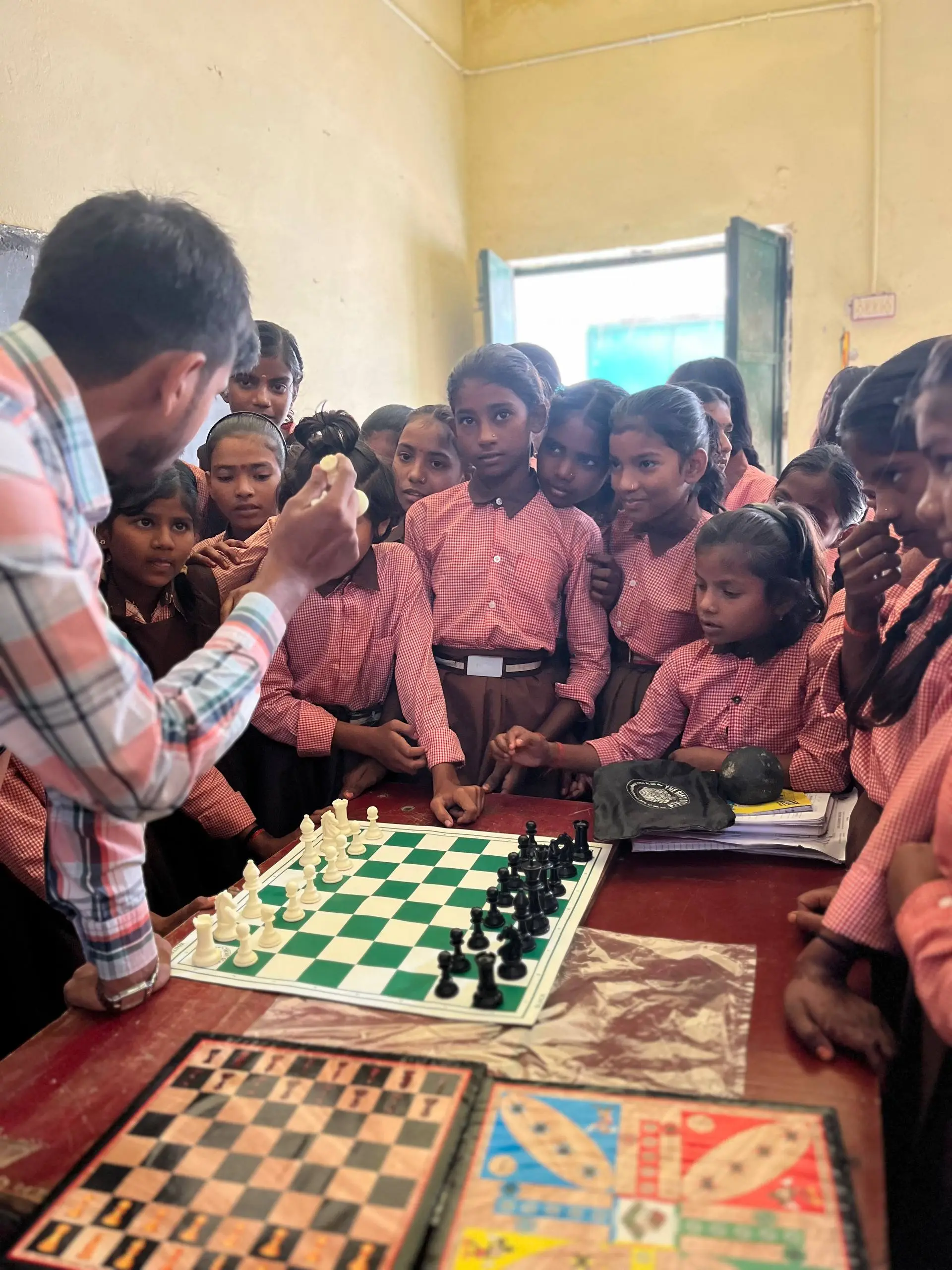 Girls at chess tournament