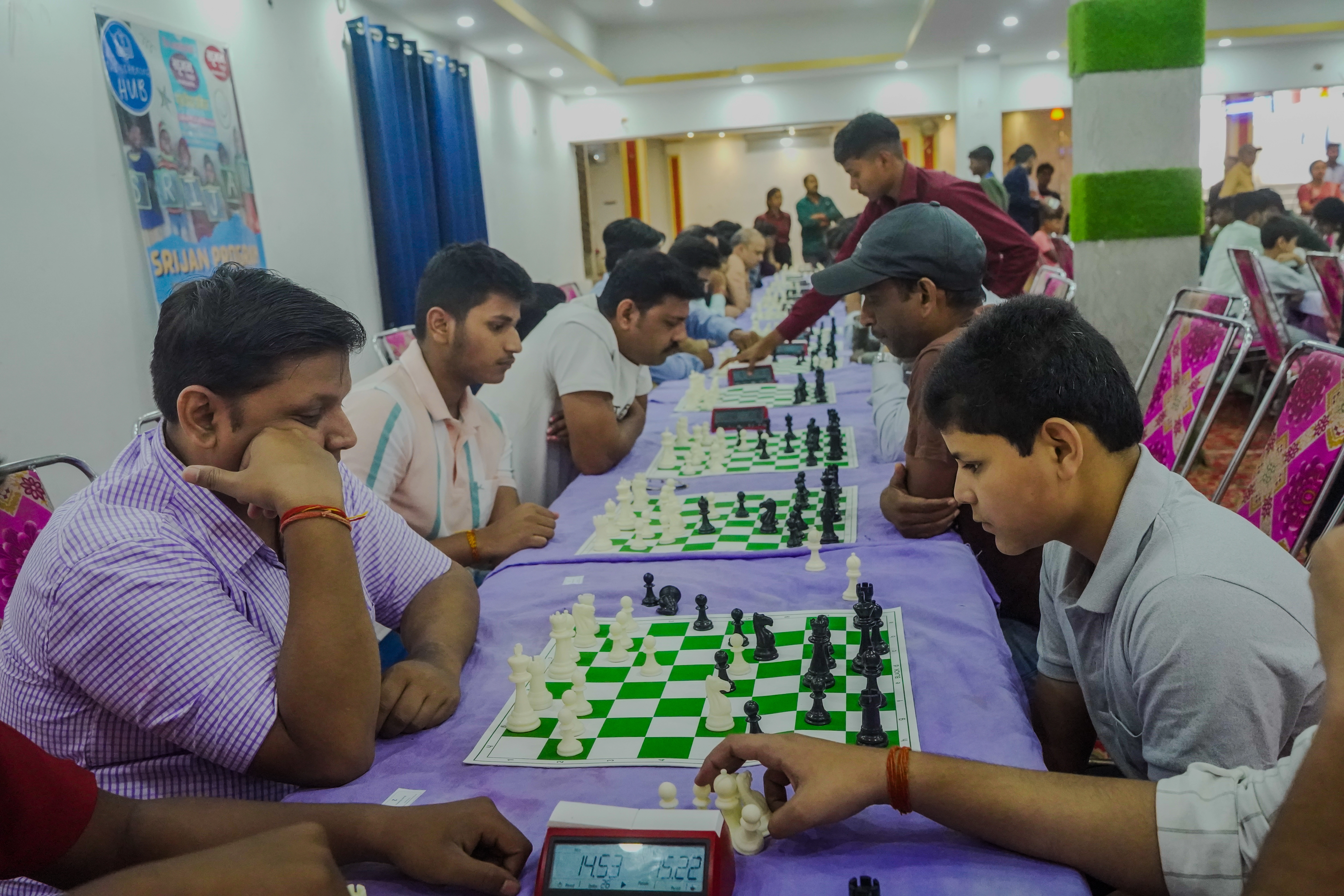 Two inmates playing chess